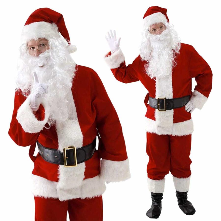 11点セット】サンタクロース 衣装 男性 サンタ コスプレ メンズ 大人