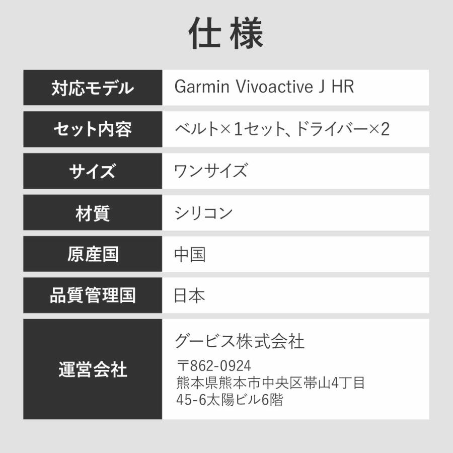 GARMIN ベルト vivoactive J HR バンド ガーミン ヴィヴォアクティヴ