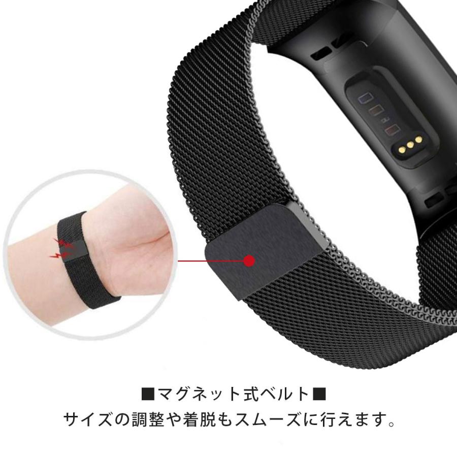 FITBIT CHARGE3 ブラックステンレスバンド付き Fitbit Charge 3, Adult Electronic Fitness Activity Tracker