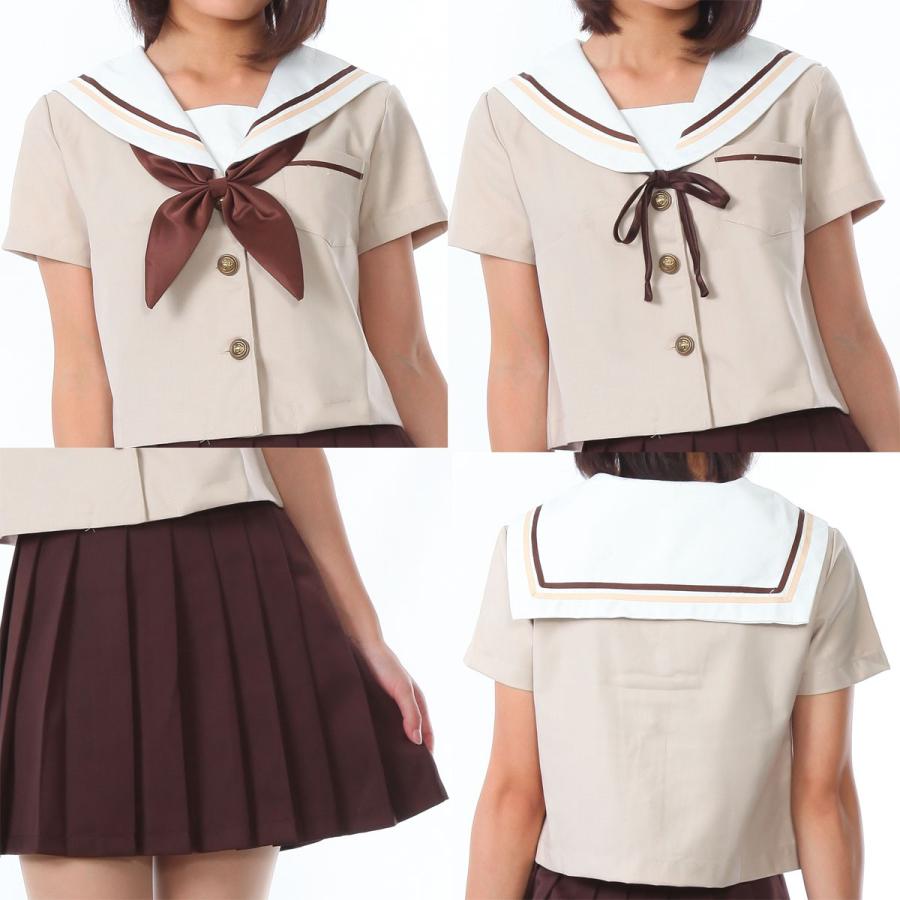 セーラー服 コスプレ 女子高生 制服 コスチューム 茶 Jk 学生服 仮装 衣装 D007 いいひ Yahoo ショッピング店 通販 Yahoo ショッピング