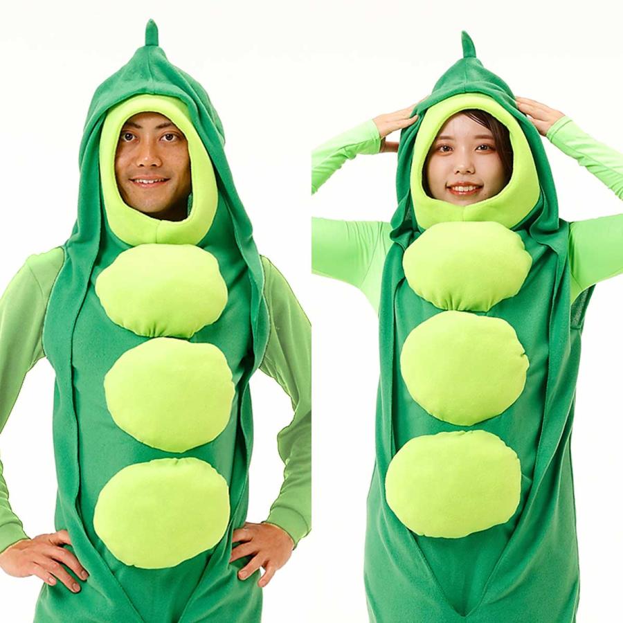 MELON　仮装しちゃう！マスコット　登校スタイル　5点 野菜 コスプレ 面白い ハロウィン エンドウ豆 着ぐるみ おもしろ