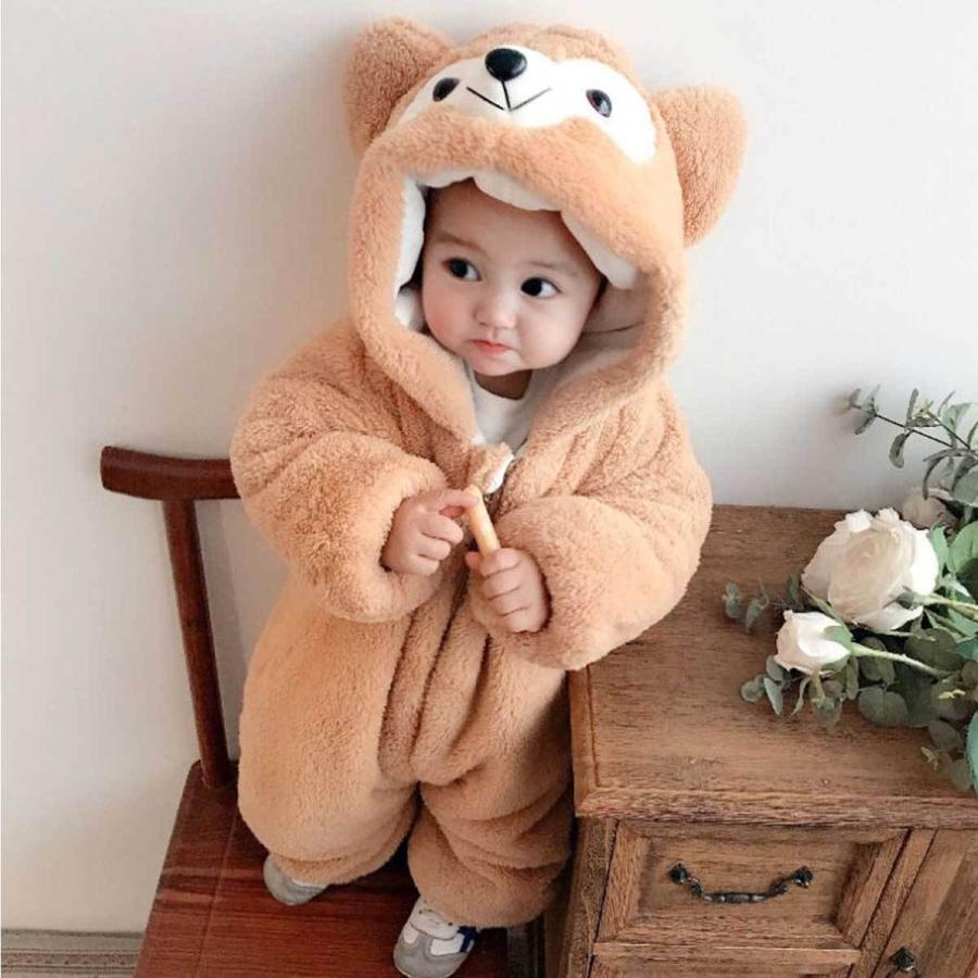 ロンパース 80 くま 冬服 着ぐるみ 話題の人気