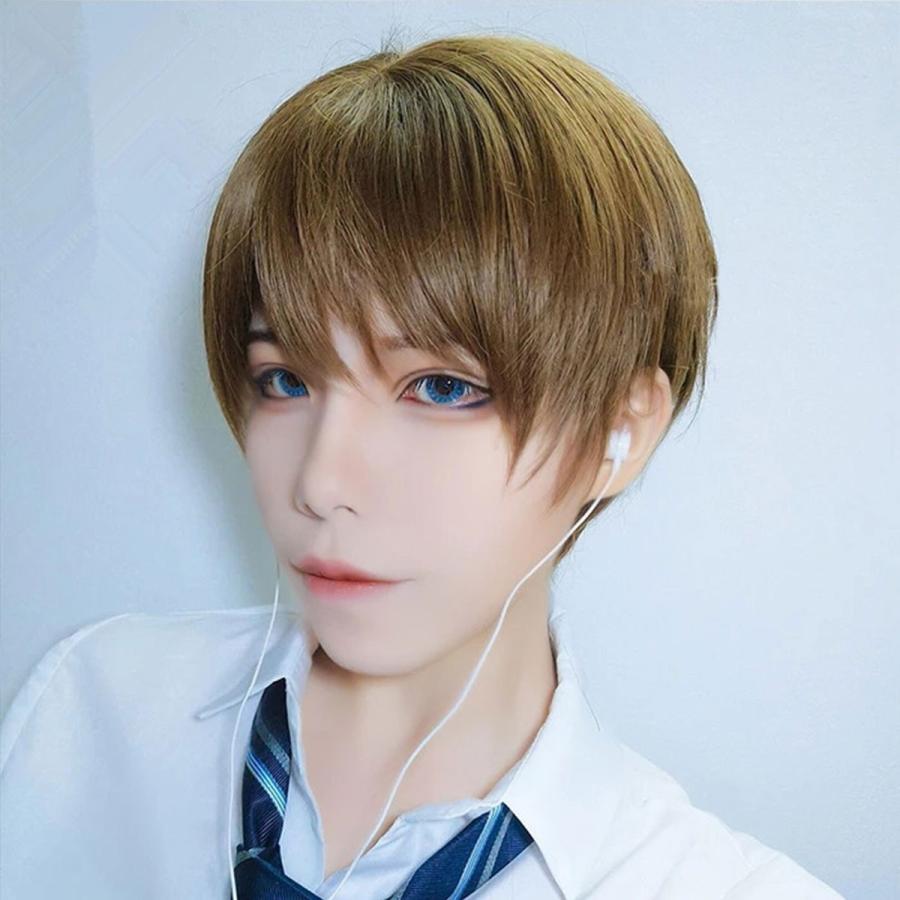 ウィッグ 男装 コスプレ かつら メンズ ショート 自然 カツラ フルウィッグ ミディショート レディース 鬘 黒 茶 ブラック ブラウン D681r いいひ Yahoo ショッピング店 通販 Yahoo ショッピング
