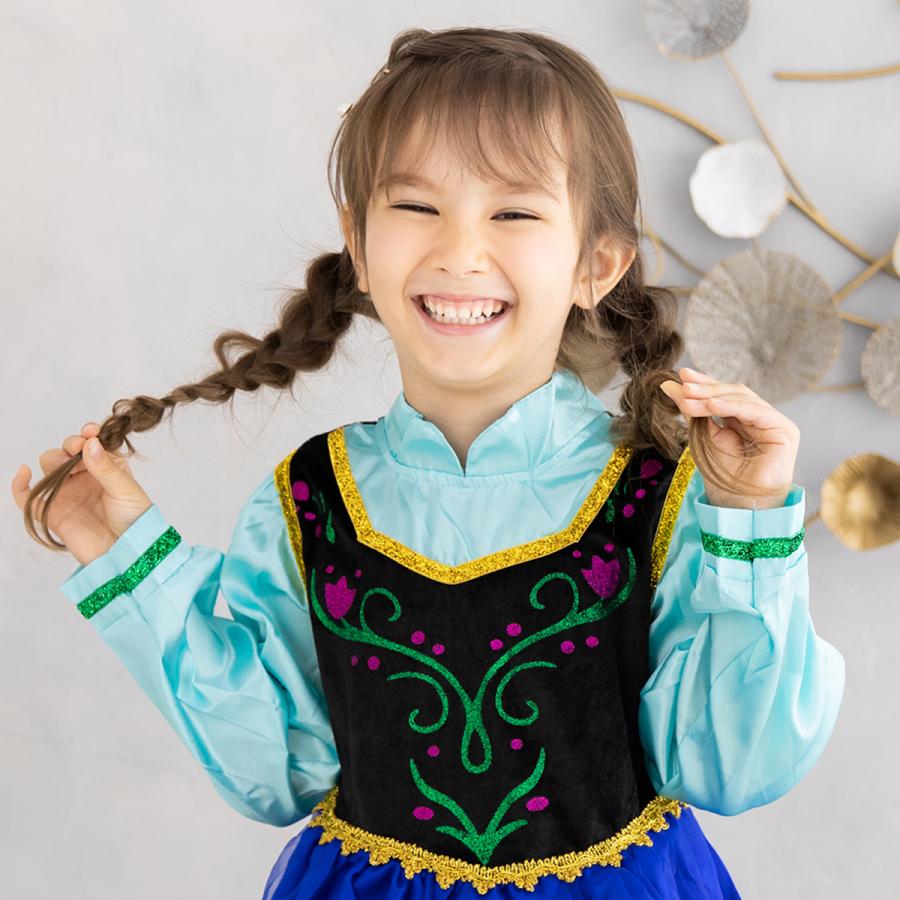 10点セット】アナ ドレス 子供 雪の女王 プリンセス ハロウィン 10点セット】アナ ドレス 子供 雪の女王 プリンセス ハロウィン