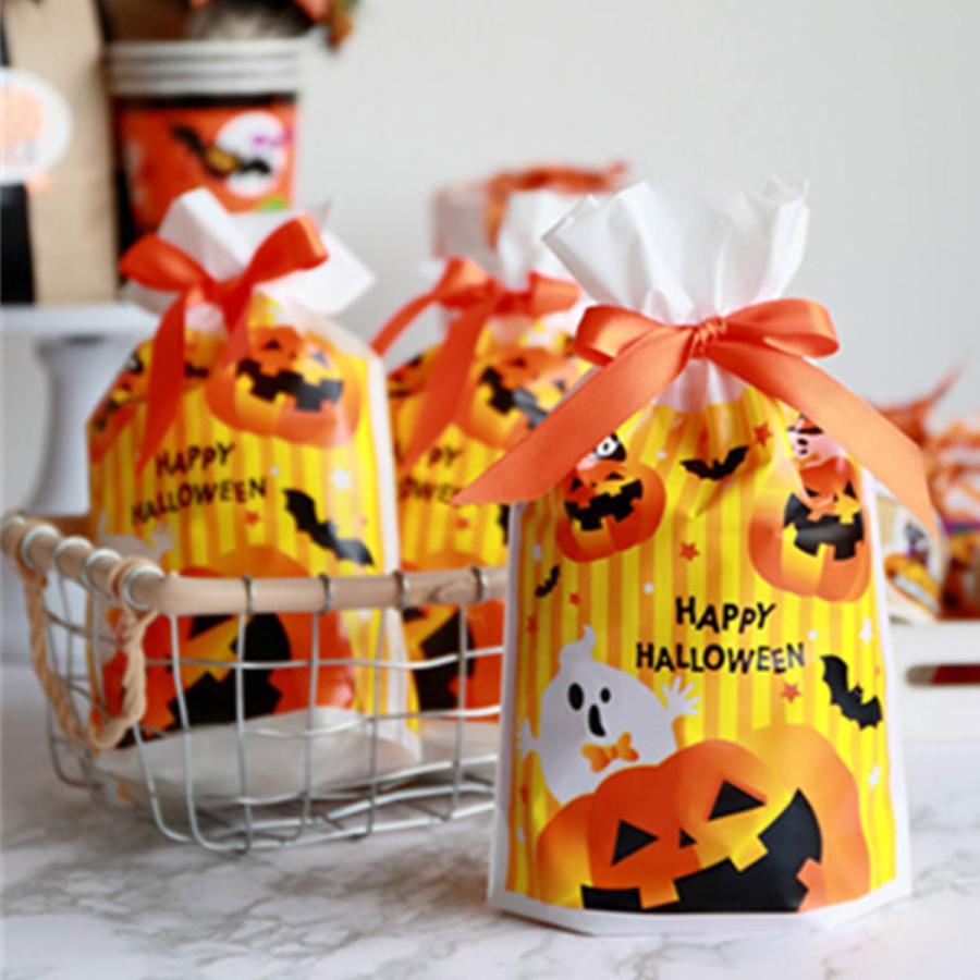 50枚セット】ハロウィン プレゼント ラッピング 袋 お菓子 ラッピング