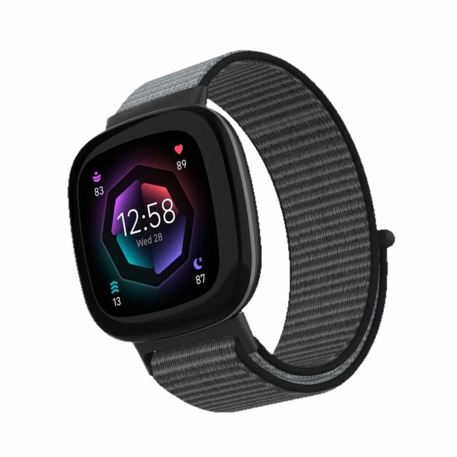 保護カバーセット】Fitbit sense versa 3 交換 ベルト ナイロン