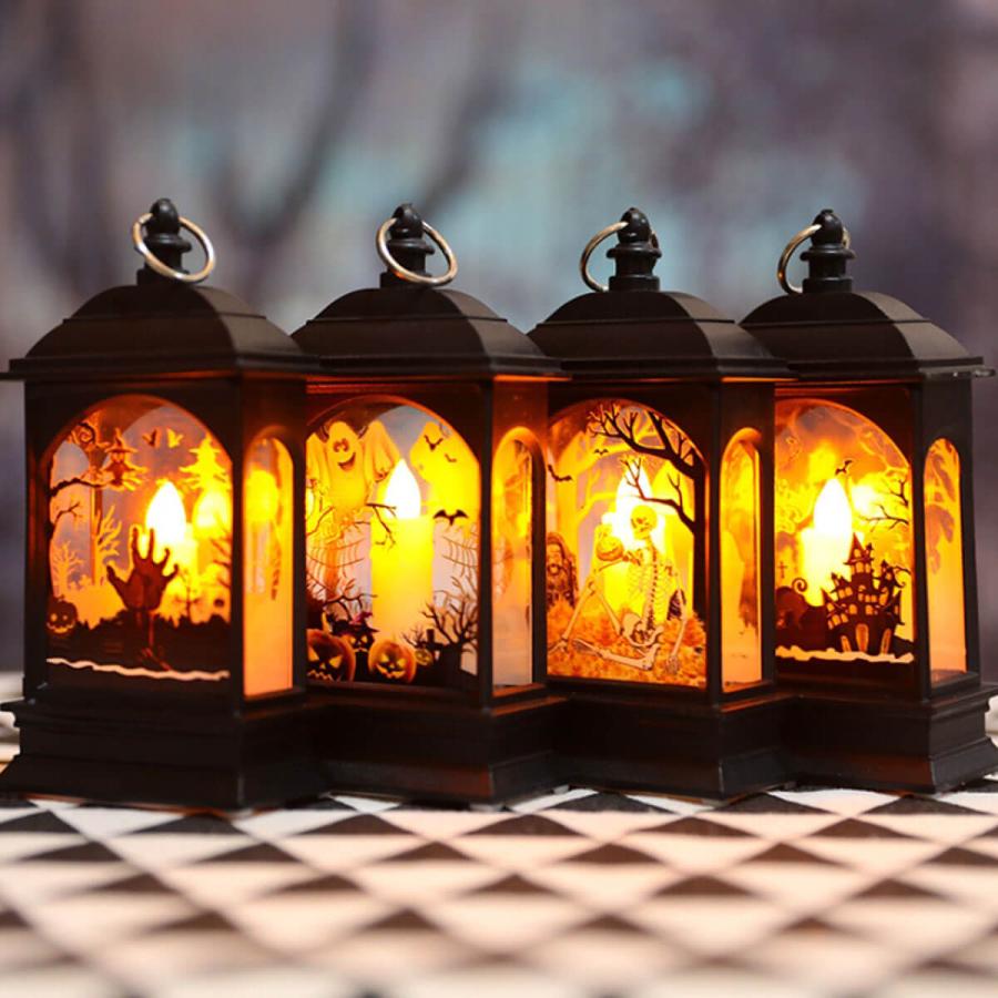 ハロウィン ウィッチズキャッスル オブジェ ディスプレイ ランプ 置物