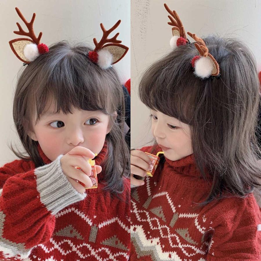 クリスマス限定(キッズサイズ) サンタ ベビーキッズヘアクリップ
