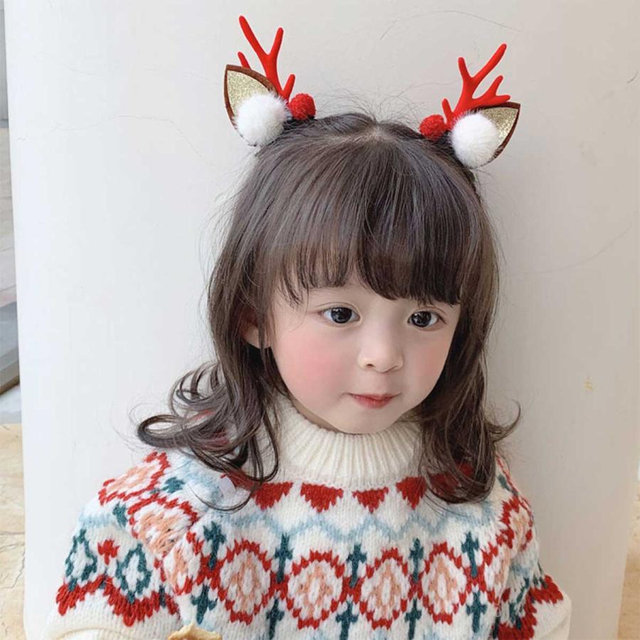 2個セット 】クリスマス トナカイ カチューシャ サンタ ヘアピン