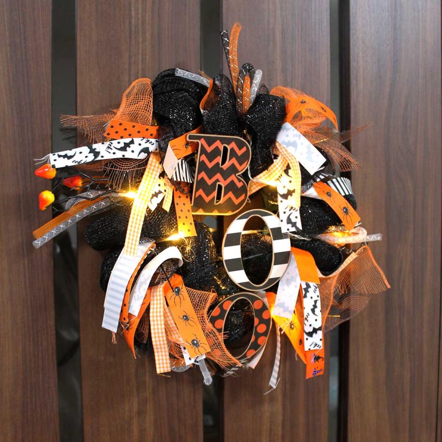 ハロウィン リース 玄関 飾り ライト 飾り付け ハロウィーン ハロウィン リース 玄関 飾り ライト 飾り付け ハロウィーン