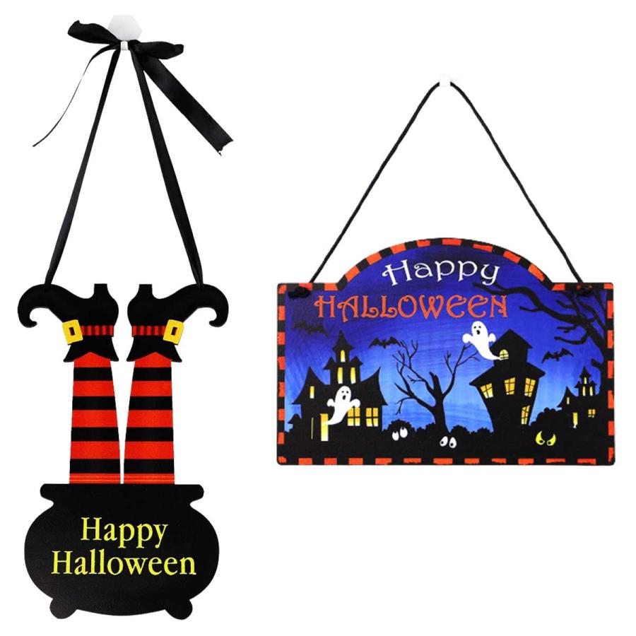 ハロウィンの吊るし飾り４点 吊るし飾り つるし飾り 壁飾り インテリア ハロウィン ドア 飾り
