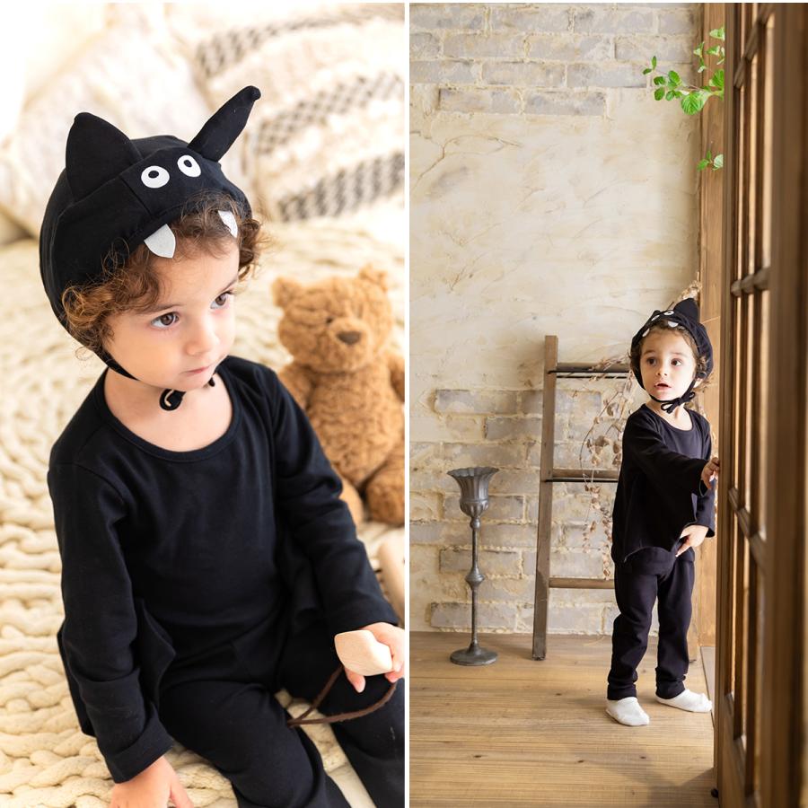 ハロウィン 衣装 ベビー コウモリ ロンパース 赤ちゃん カバーオール