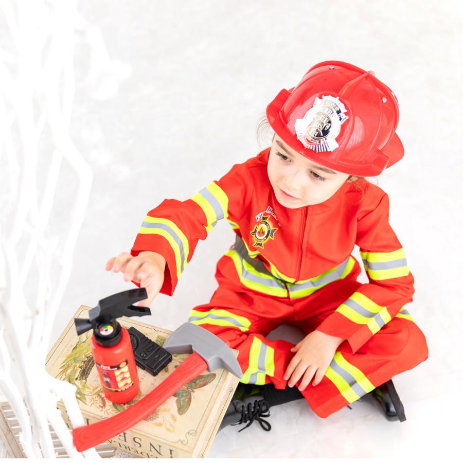 本格7点フルセット】ハロウィン コスプレ 子供 男の子 消防士 衣装
