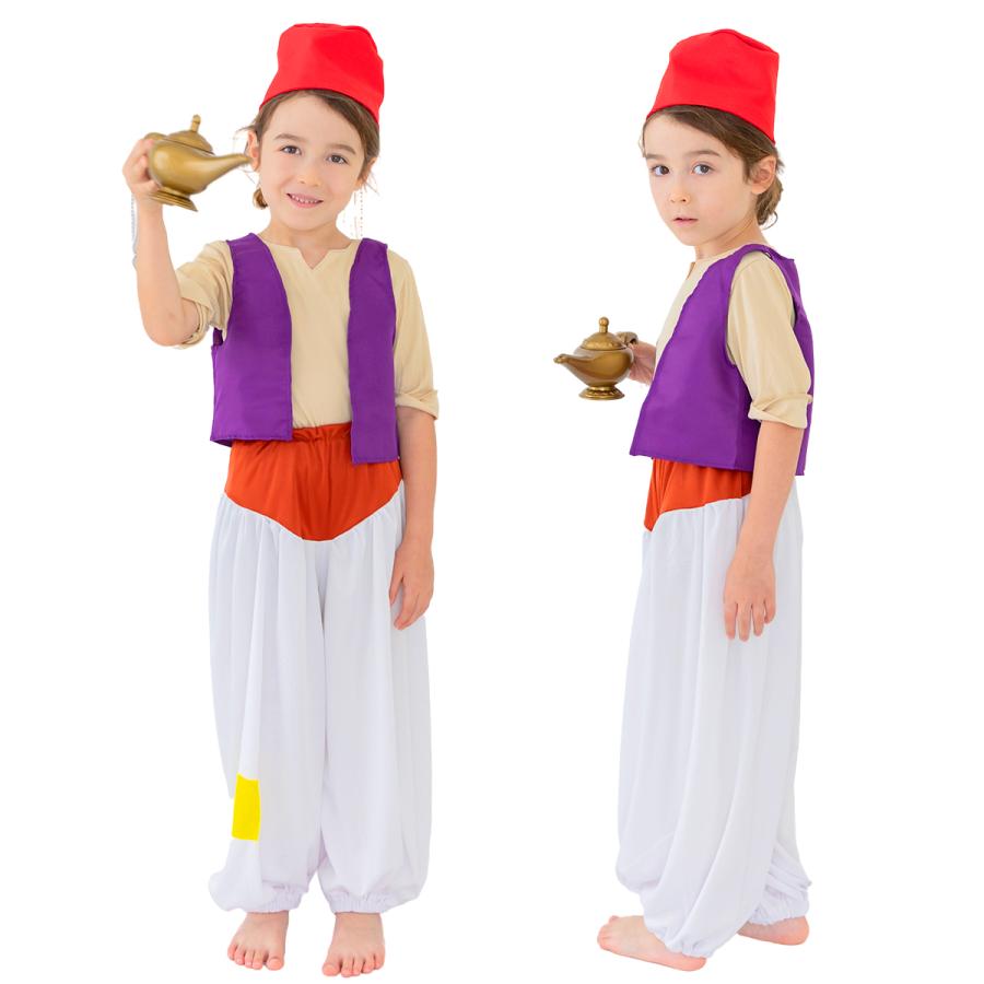 魔法のランプ付き】ハロウィン コスプレ 子供 男の子 アラジン 衣装 
