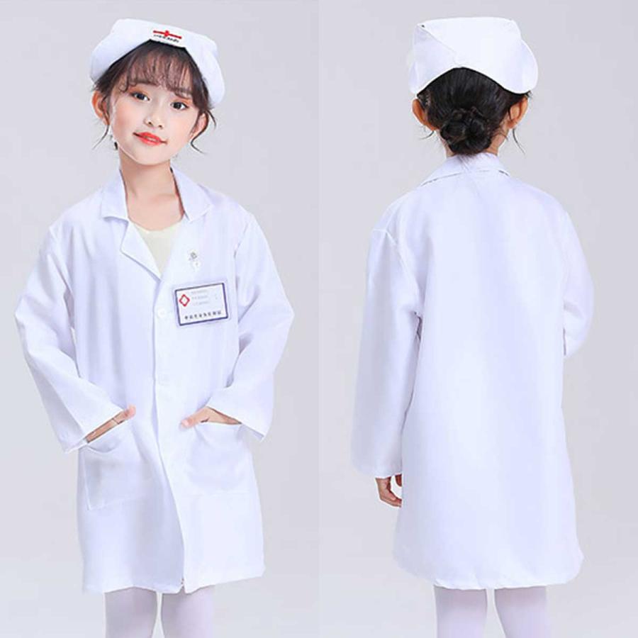 ナース 衣装 子供 女の子 看護師 コスプレ 子ども ハロウィン コスチューム 服 コス 医者 制服 ドクター 聴診器 セット : いいひ ...