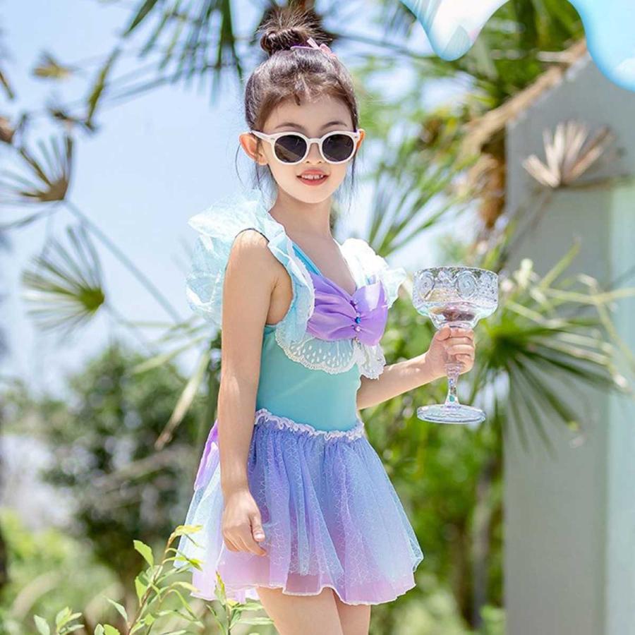水着 キッズ アリエル ワンピース 子供 人魚姫 衣装 子ども リトル