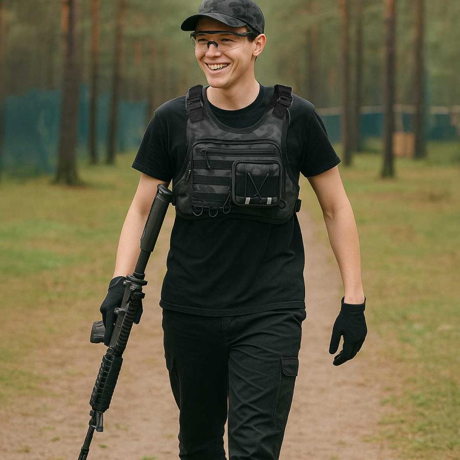 チェストリグ サバゲー タクティカルベスト 戦闘服 サイズ調整可能