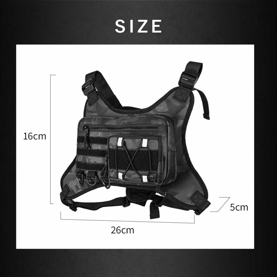 チェストリグ サバゲー タクティカルベスト 戦闘服 サイズ調整可能