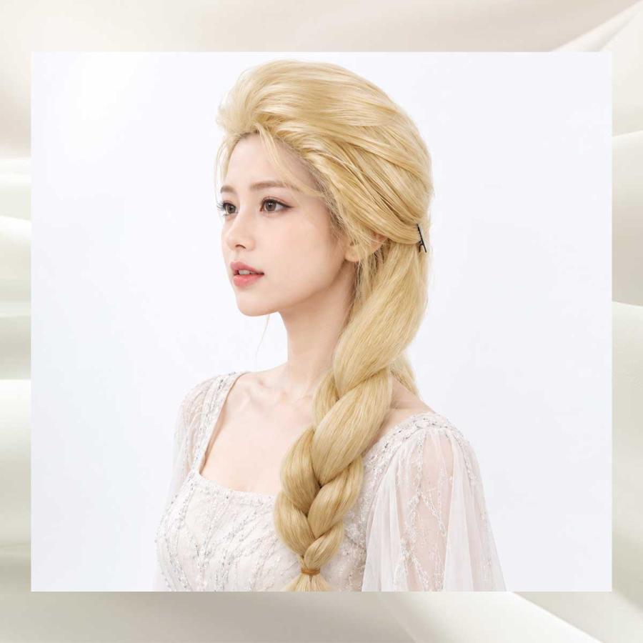 ラプンツェル ウィッグ コスプレ ハロウィン シンデレラ かつら 雪の