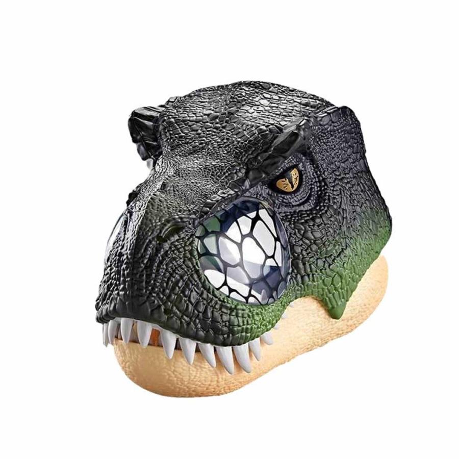 動く＆効果音付き】ハロウィン コスプレ 恐竜 お面 子供
