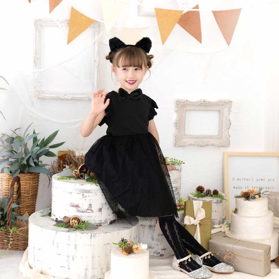 くろねこ　子供服　まとめ売り　5枚セット 小物セット】ハロウィン 猫 コスプレ 子供 アニマル 猫耳 仮装 キッズ