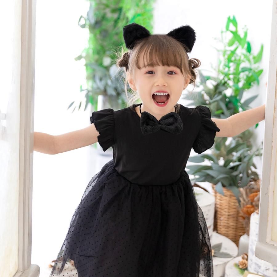 くろねこ　子供服　まとめ売り　5枚セット 小物セット】ハロウィン 猫 コスプレ 子供 アニマル 猫耳 仮装 キッズ