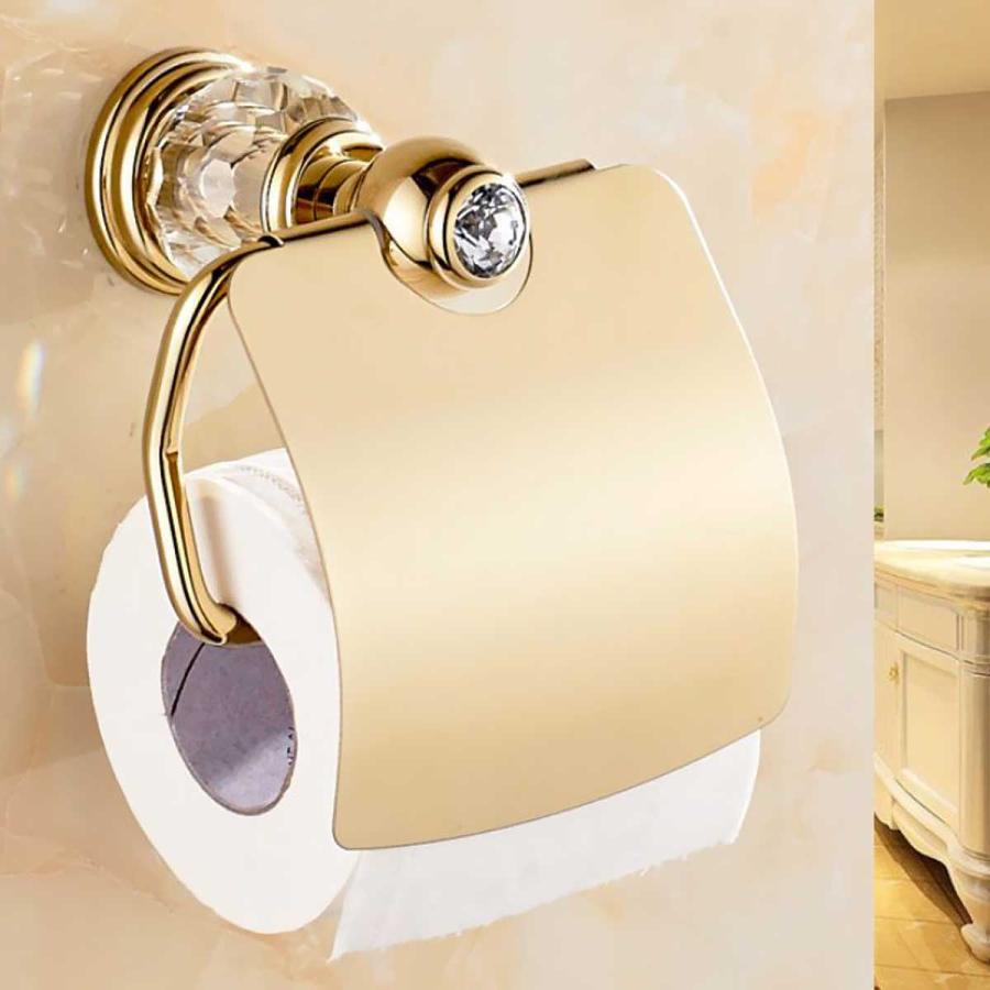 iikuruトイレットペーパー ホルダー ゴールド おしゃれ アンティーク