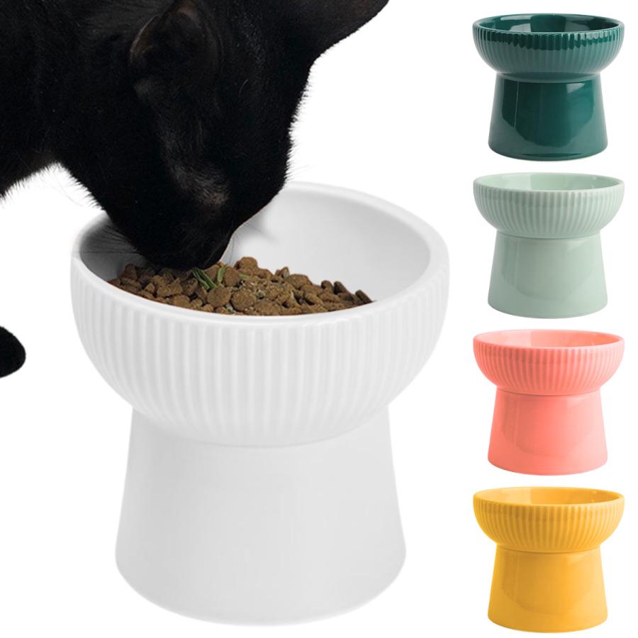 猫 食器 陶器 食べやすい 猫用 フードボウル スタンド 脚付 犬 猫 食器 陶器 食べやすい 猫用 フードボウル スタンド 脚付 犬