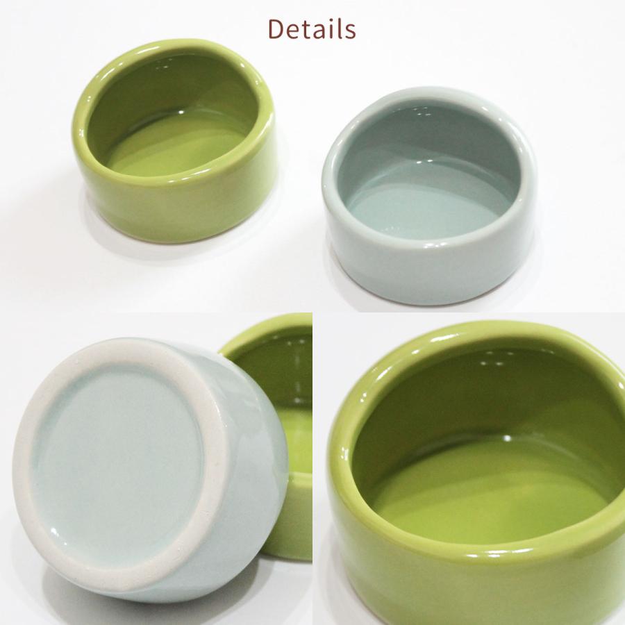 2個セット】ハムスター 水飲み 餌入れ 陶器 ハリネズミ えさいれ えさ