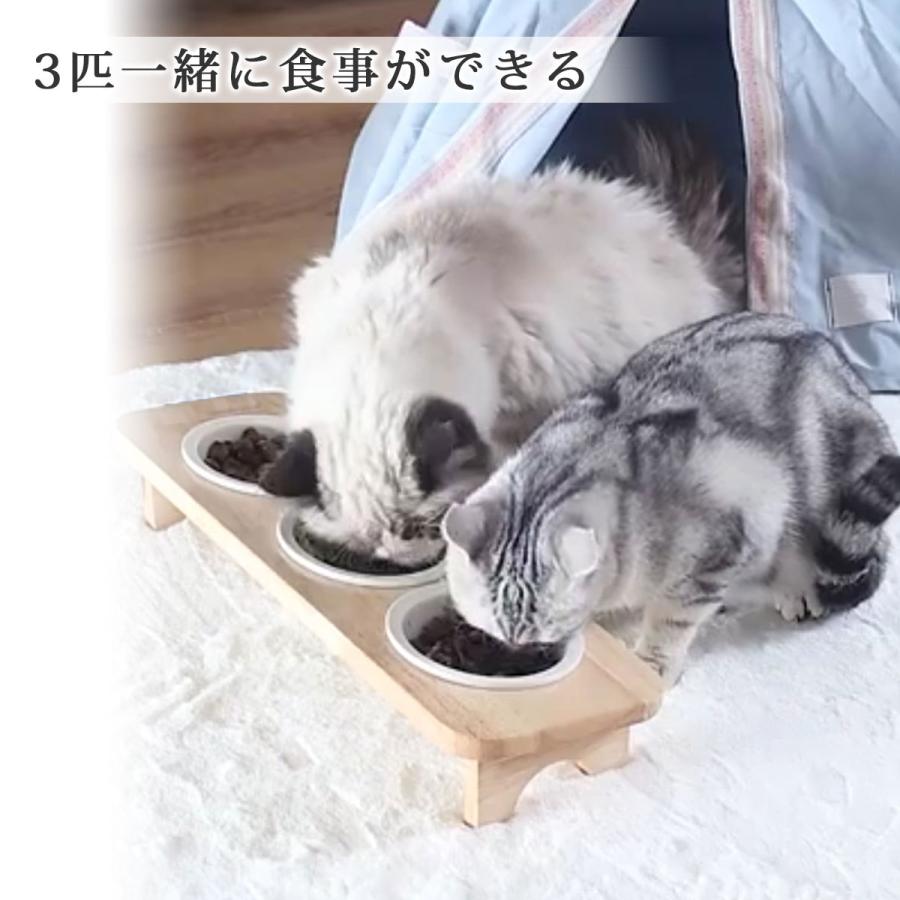 【専用】竹製　猫食器 フードボール　エサ入れ 食器スタンド　3個　多頭飼い　お皿 専用】竹製 猫食器 フードボール エサ入れ 食器スタンド 3個