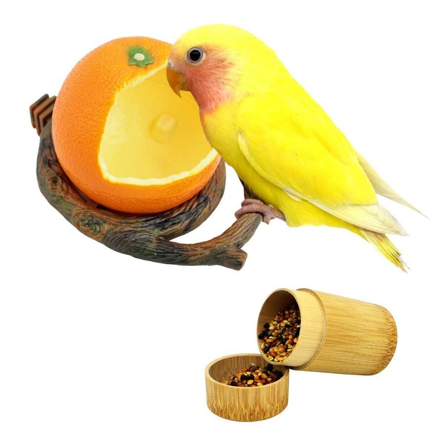 インコ ケージ 餌入れ 水入れ 2点セット オウム エサ入れ 小鳥 食器 外