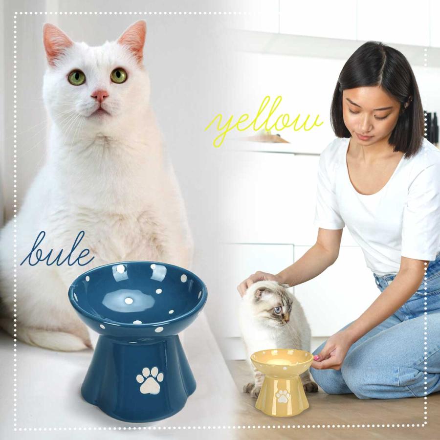 猫 フードボウル 陶器 ネコ 餌入れ 皿 ペット 食器 スタンド ねこ ご飯