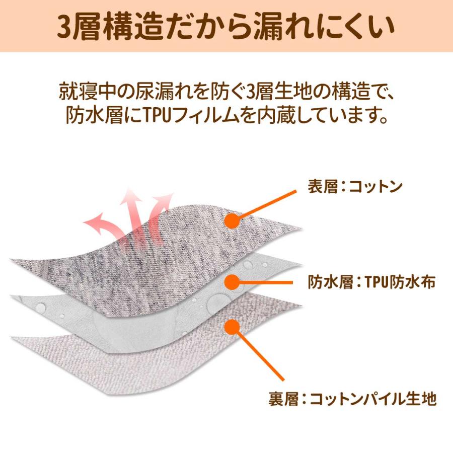 【高品質★3層防水構造】介護 おねしょ ズボン ケット 防水 吸水 シーツ 大人 尿漏れ防止 おむつ おねしょシーツ 防水シーツ 失禁防止 介護用パジャマ 高齢者｜goovice｜05