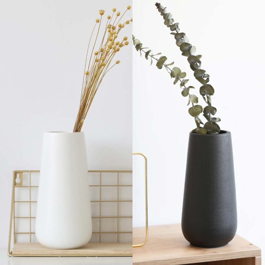 2色セット】花瓶 陶器 黒 白 おしゃれ フラワーベース 生け花 2色セット】花瓶 陶器 黒 白 おしゃれ フラワーベース 生け花