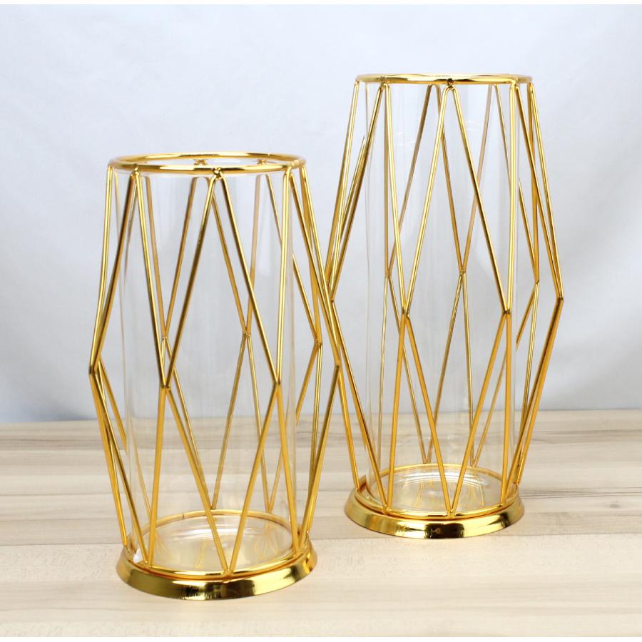 2個セット】花瓶 おしゃれ ゴールド フラワーベース 生け花 ドライ