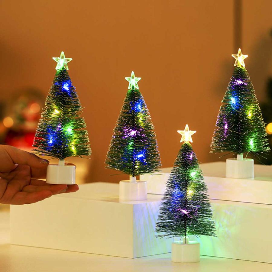 クリスマス 飾り 卓上 ライト 4個 セット クリスマスツリー 装飾