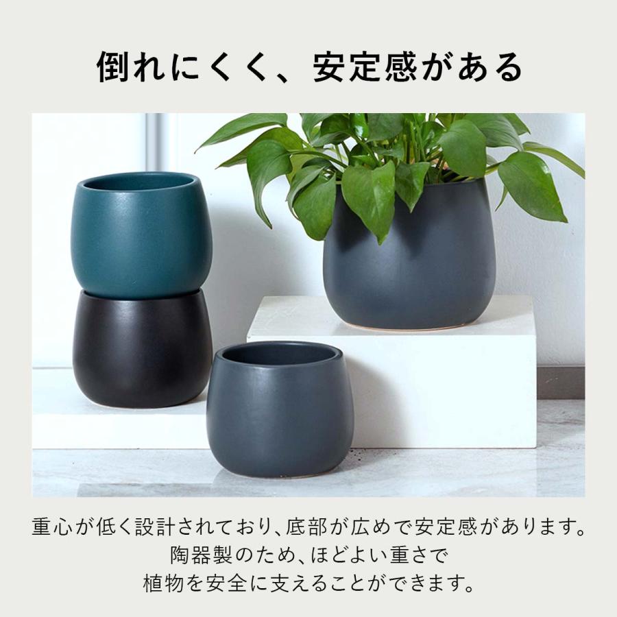 2サイズセット】植木鉢 おしゃれ プランター 陶器 受け皿 観葉植物 鉢
