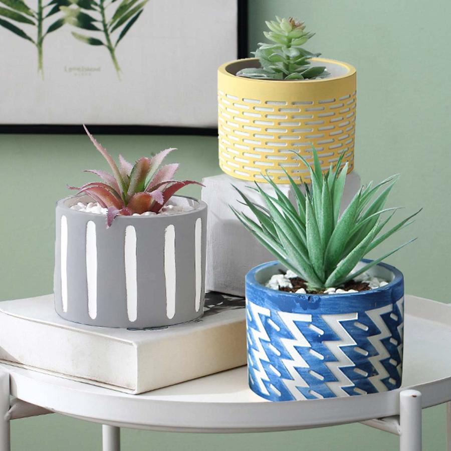 植木鉢 おしゃれ 多肉植物 プランター セット セメント 鉢 観葉植物