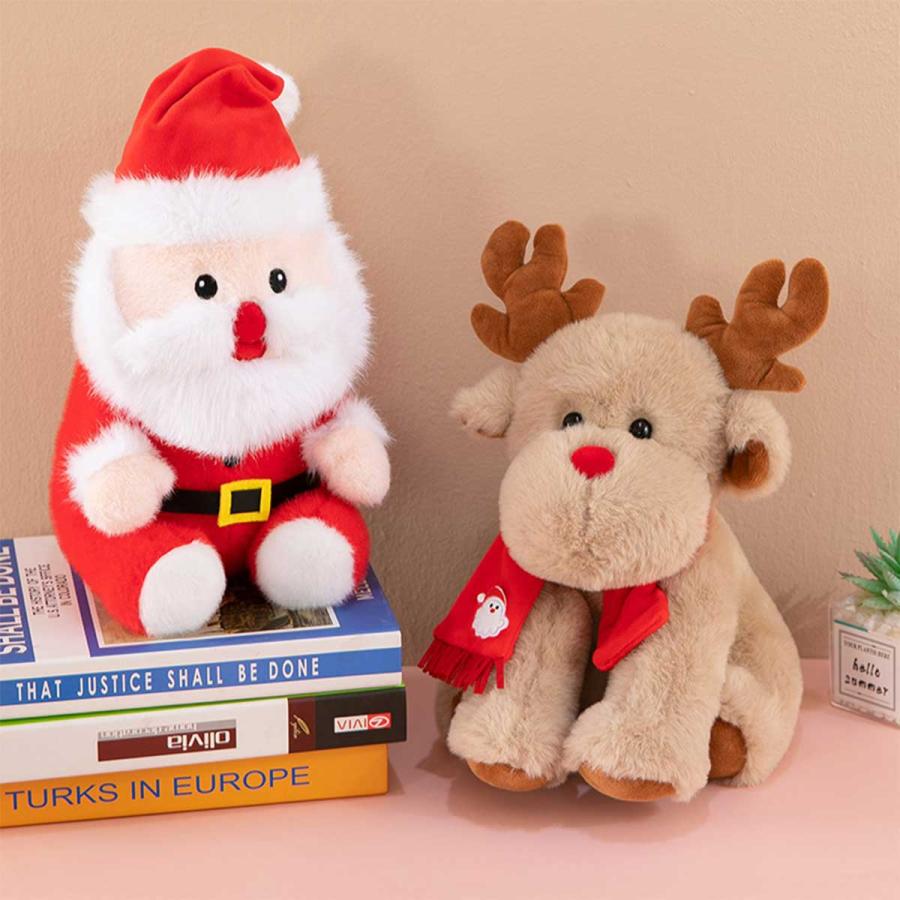 クリスマス サンタ ぬいぐるみ 人形 2個 セット : いいひ - 通販