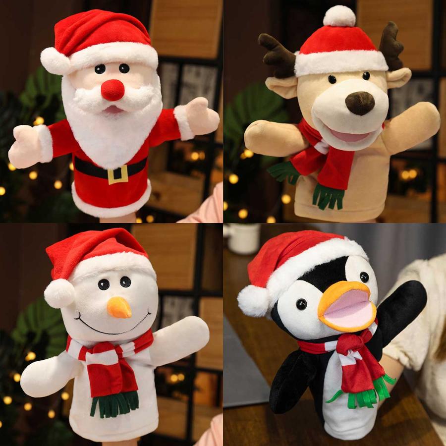 クリスマス パペット 人形 セット サンタ ぬいぐるみ : いいひ - 通販