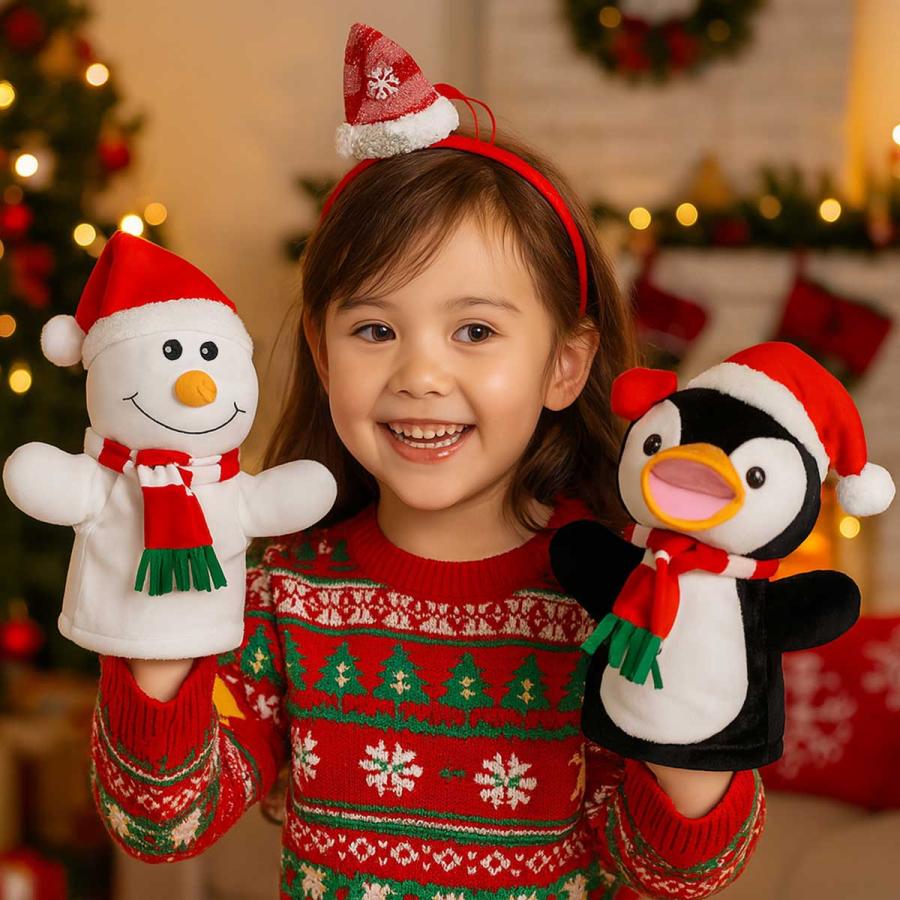 クリスマス パペット 人形 セット サンタ ぬいぐるみ : いいひ - 通販