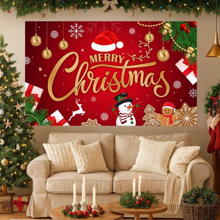 クリスマス タペストリー Xmas 飾り 室内 装飾 飾り付け 剥がせる