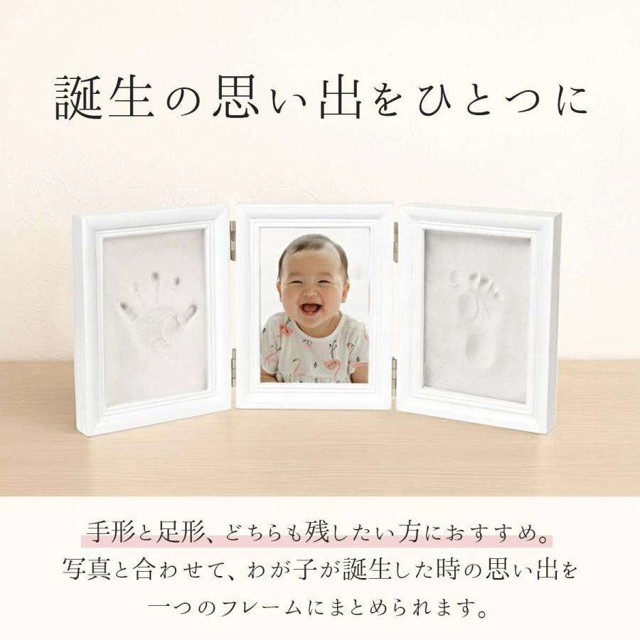 ベビー 写真立て 赤ちゃん フォトフレーム 手形 足形 粘土 失敗し