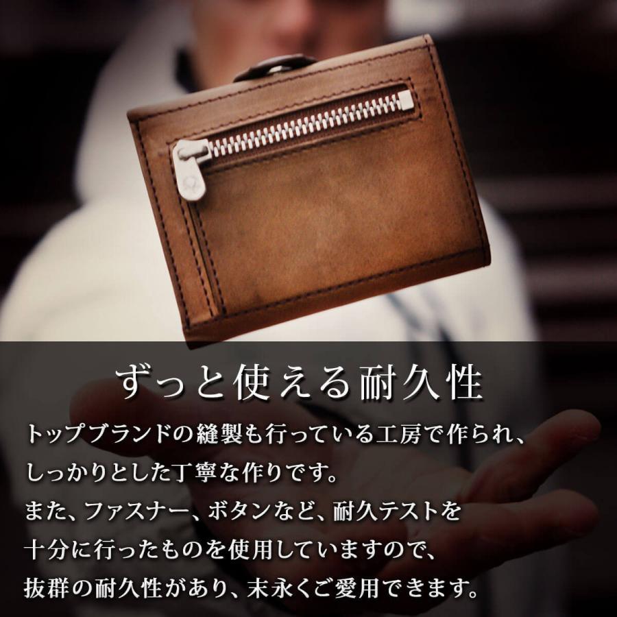 本革 ミニ財布 小さい財布 コンパクト 財布 ミニウォレット 三つ折り財布 メンズ ブランド 薄い財布 マネークリップ Za057 いいひ Yahoo ショッピング店 通販 Yahoo ショッピング