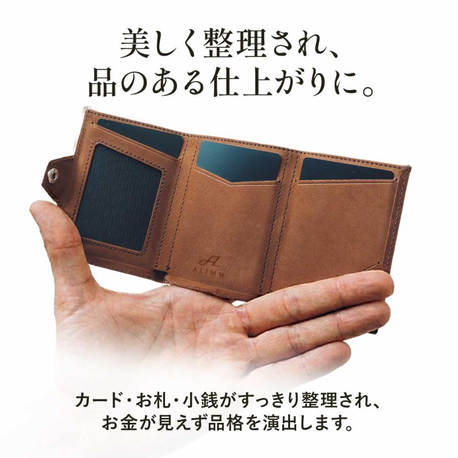 ミニ財布 メンズ ミニウォレット 小さい財布 コンパクト財布 三つ折り