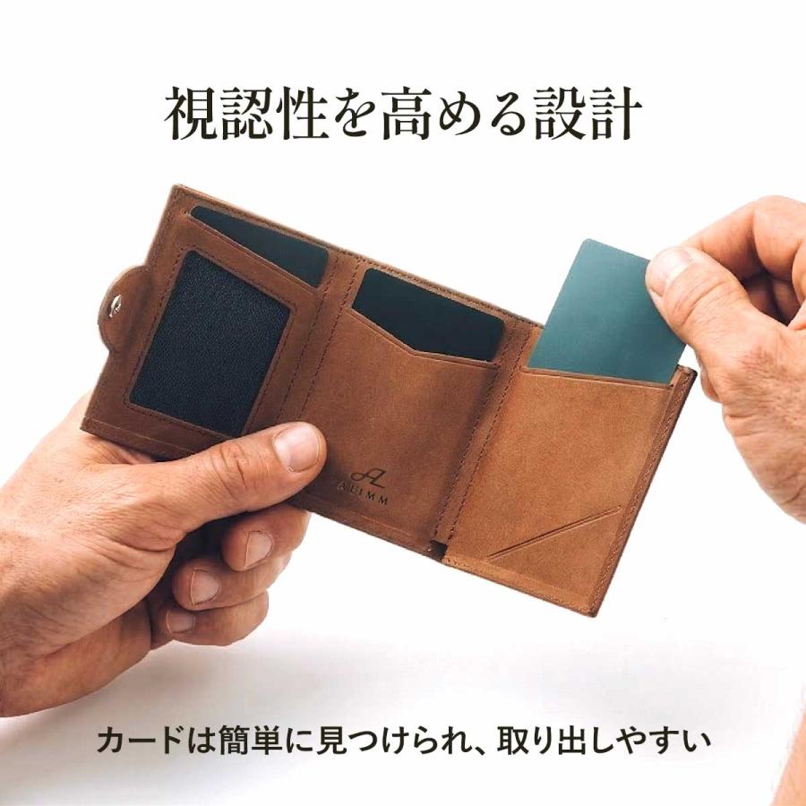 ミニ財布 メンズ ミニウォレット 小さい財布 コンパクト財布 三つ折り
