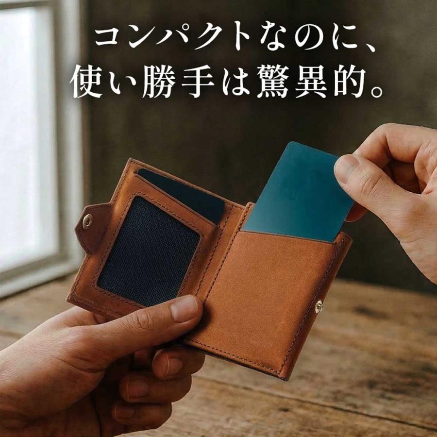 ミニ財布 メンズ ミニウォレット 小さい財布 コンパクト財布 三つ折り