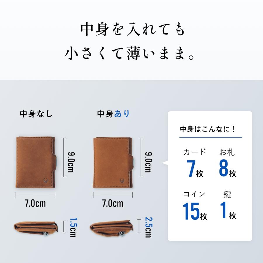 ミニ財布 メンズ ミニウォレット 小さい財布 コンパクト財布 三つ折り 2つ折り財布 二つ折り財布｜goovice｜09