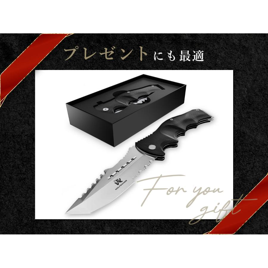 【ドイツ原産★440cスチール】サバイバルナイフ アウトドア ナイフ 折りたたみ フォールディングナイフ サバイバル 軍用 キャンプ アウトドアナイフ 釣り 魚