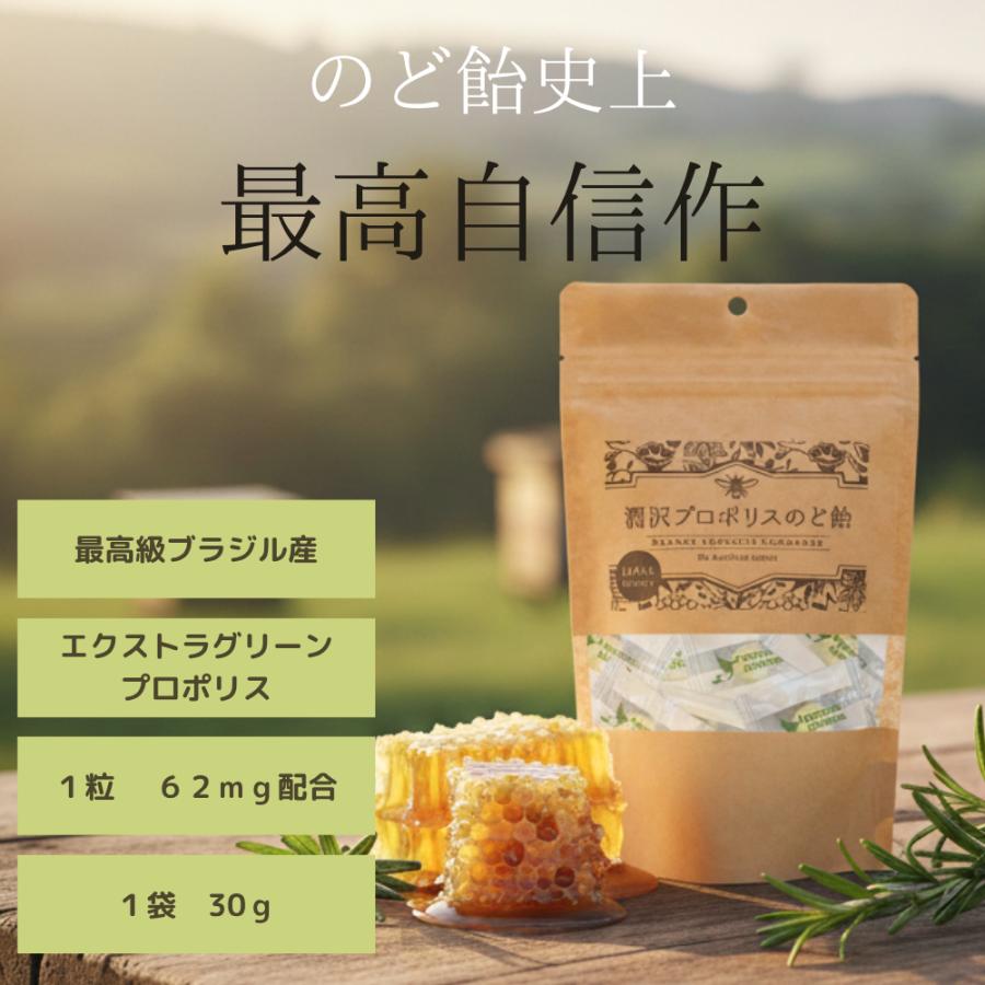 潤沢 プロポリス のど飴 30g 3袋 エクストラグリーンプロポリス 最高級